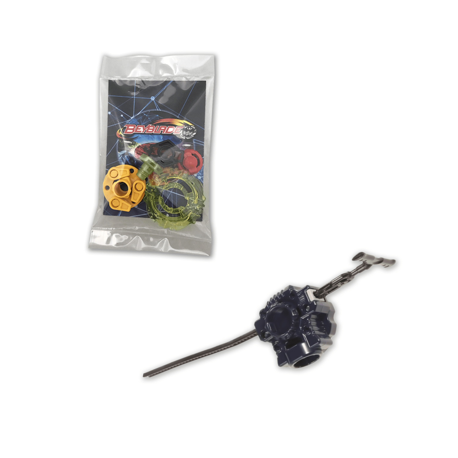 Zero-G Shogun Steel Beyblade Launcher with 5 Piece Customizing Combo Set-Beyblades-Launchers & Grips,Metal Fury