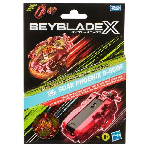 Hasbro Beyblade X Soar Phoenix 9-60GF Deluxe String Launcher Set