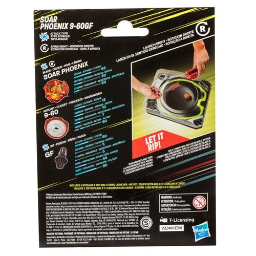 Hasbro Beyblade X Soar Phoenix 9-60GF Deluxe String Launcher Set
