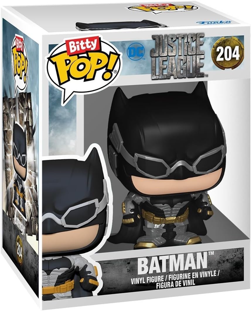889698811279Funko Bitty POP! Batman 85th - Batman, 4-Pack and A Surprise Mystery Mini Figure - 0.9 Inch (2.2 Cm) - DC Comics Collectable - Stackable Display Shelf Included - Gift Idea - Party Bags Stocking