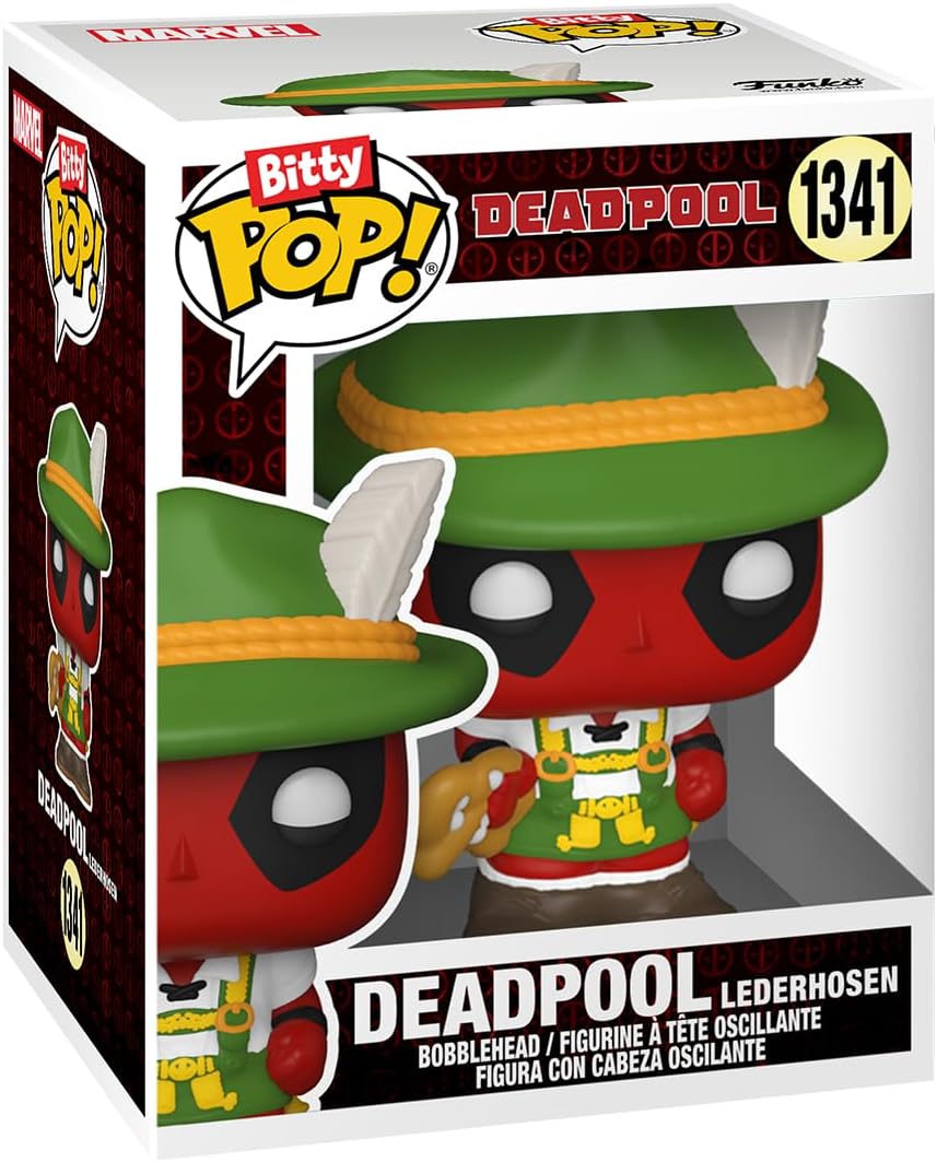 Funko Bitty POP! Deadpool - Bathtime, 4-Pack and A Surprise Mystery Mini Figure - 0.9 Inch (2.2 Cm) Collectable - Stackable Display Shelf Included - Gift Idea - Party Bags Stocking - Cake Topper