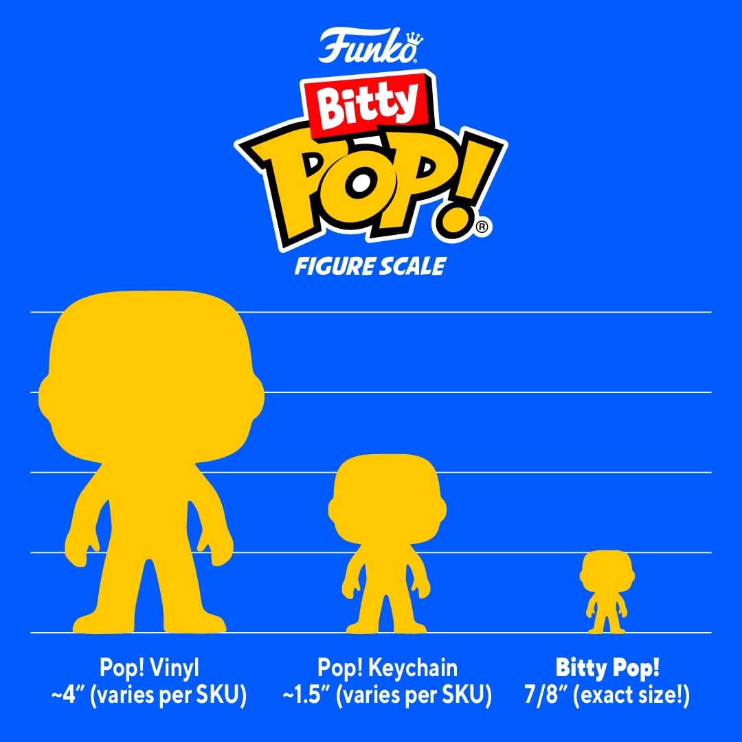 Funko Bitty Pop! Teenage Mutant Ninja Turtles (TMNT) - Donatello, Shredder, Baxter Stockman, & Surprise Mystery Figure - 0.9 Inch (2.2 Cm) Collectable - Stackable Display Shelf Included - Gift Idea