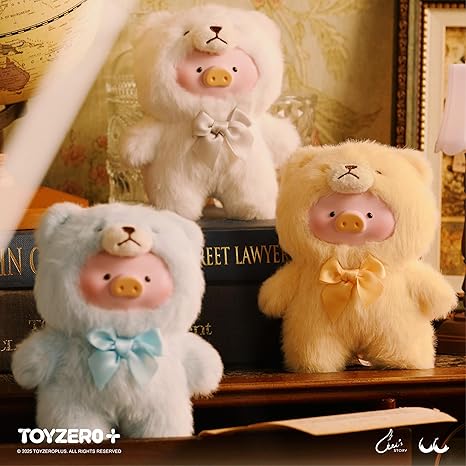 Official Lulu The Piggy Blind Box-Vintage Teddy Shop Series Plush Keychain Blind Boxes Figures Cute Stuffed Animals Mystery Box Collectibles Toys Home Decorations Birthday Gifts, Single Box