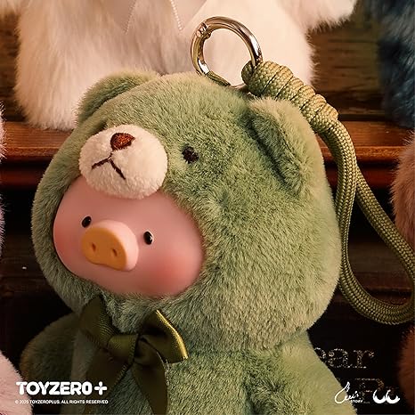 Official Lulu The Piggy Blind Box-Vintage Teddy Shop Series Plush Keychain Blind Boxes Figures Cute Stuffed Animals Mystery Box Collectibles Toys Home Decorations Birthday Gifts, Single Box
