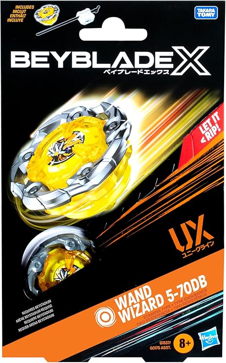 Beyblade X Wand Wizard 5-70DB UX Starter Pack Top and Launcher