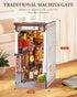 Rolife DIY Book Nook Kits for Adults, Miniature Dollhouse Booknook Kit, 3D Wooden Puzzle Creative Decorative Bookends Bookshelf Diorama Insert Crafts Hobbies Gifts (Sakura Wine Alley)
