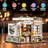 DIY Miniature House Kit,Tiny House Pet Shop with Furniture & LED,DIY Dollhouse Miniature Kit for Adults Teen,Mini House Building kit,3D Wooden Craft Mini Model Kit,Birthday Gifts Home Decor
