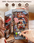 Rolife DIY Book Nook Kits for Adults, Miniature Dollhouse Booknook Kit, 3D Wooden Puzzle Creative Decorative Bookends Bookshelf Diorama Insert Crafts Hobbies Gifts (Sakura Wine Alley)