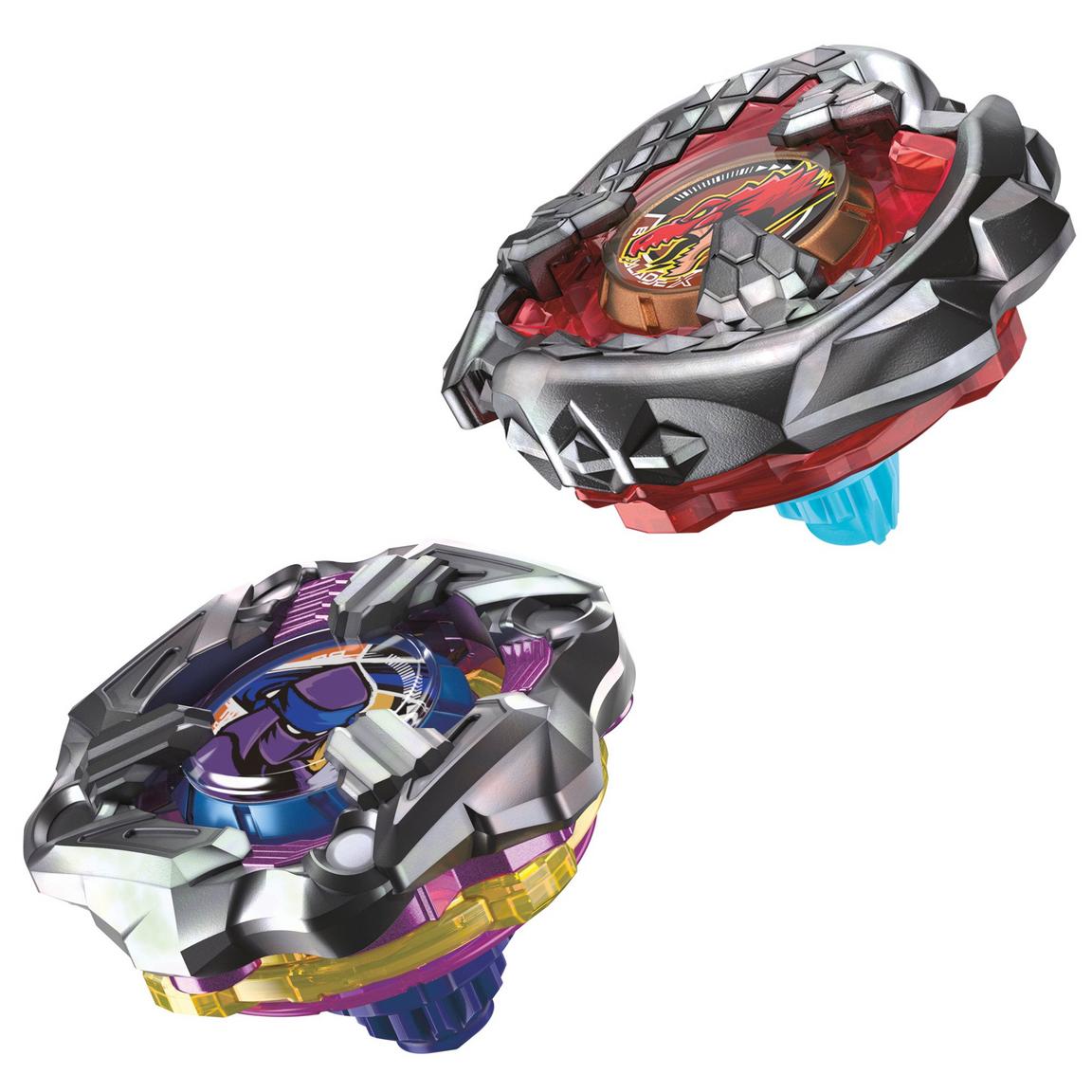 Side view of Beyblade X Beat Tyranno 4-70Q right-spin attack-type top
