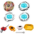 Wedge Performance Tip of Takara Tomy B-103 Screw Trident Beyblade