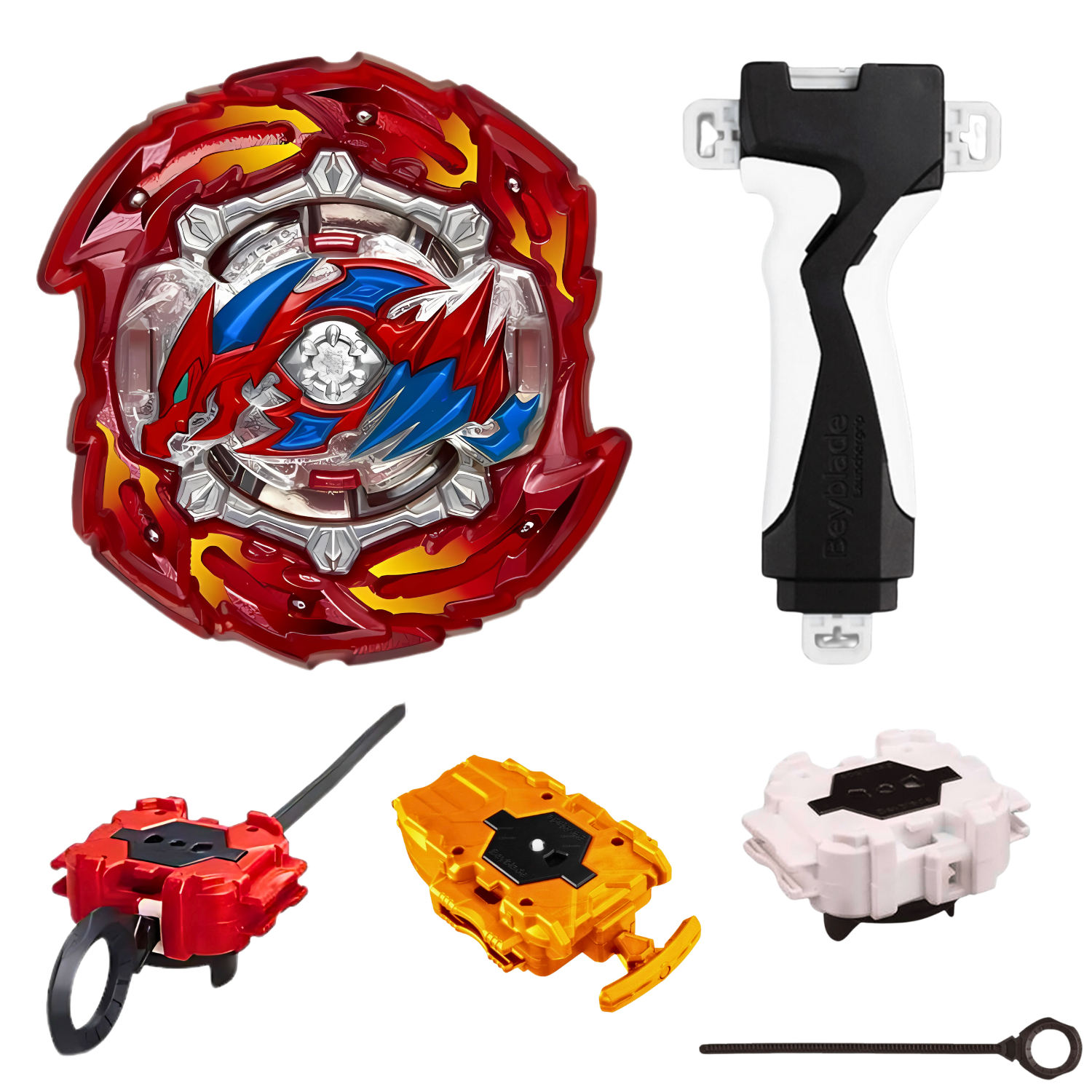 Flare Dragon Around Planet Sen spinning in intense Beyblade battle arena