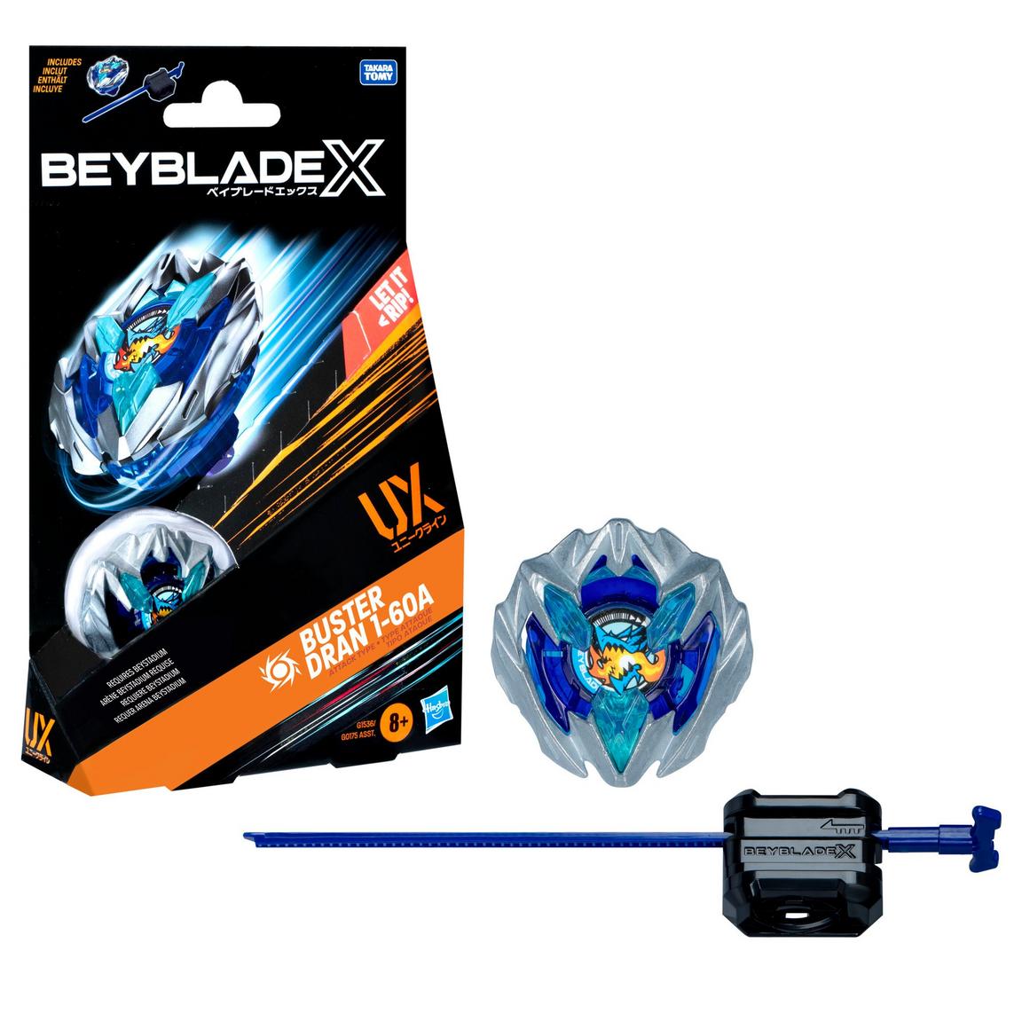 Close-up of Beyblade X Buster Dran 1-60A large attack blade