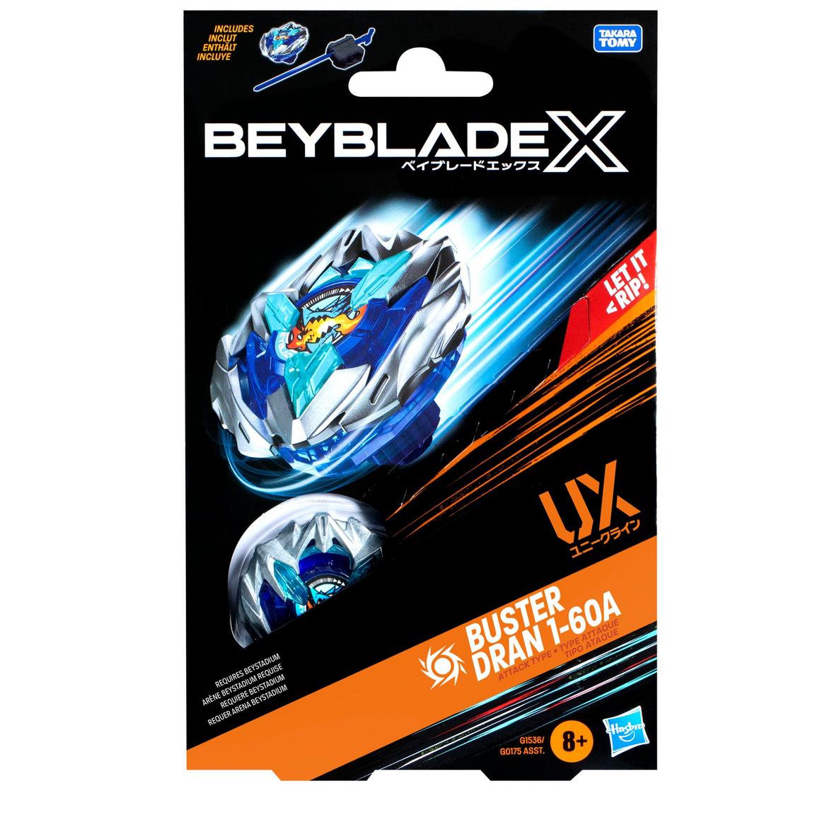 Beyblade X Buster Dran 1-60A UX Booster Pack with Attack Type top