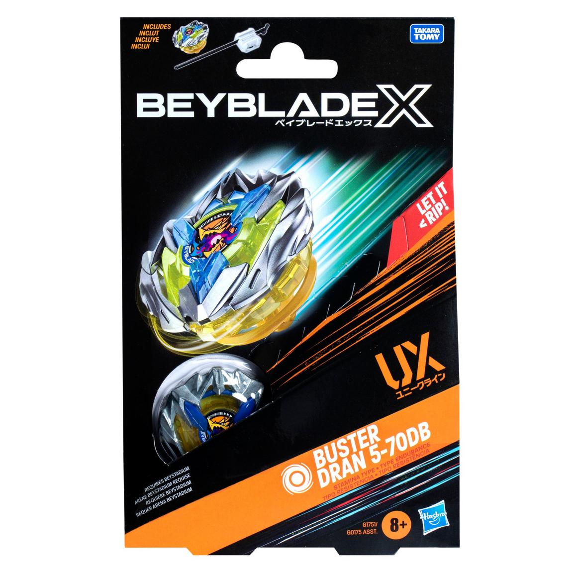 Beyblade X Buster Dran 5-70DB UX Starter Pack with launcher and top