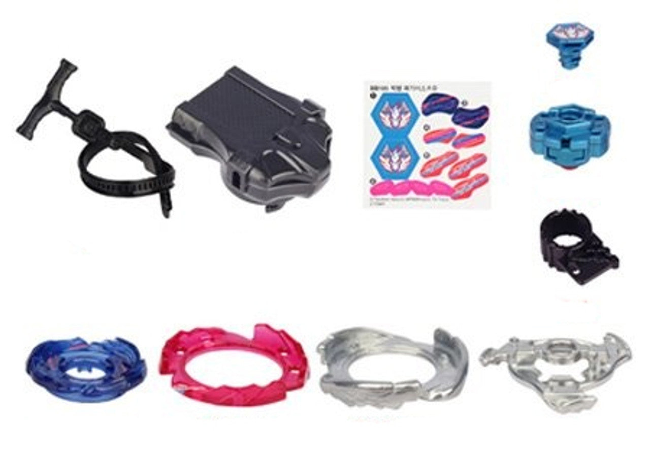 Back view of Cosmic Pegasus F:D Beyblade BB-105 with sticker set