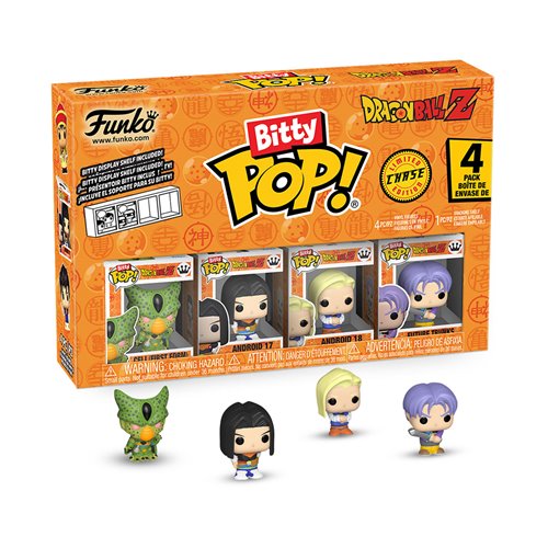 Side view of Dragon Ball Z Bitty Pop Mini-Figure 4-Pack Specialty Series