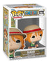 One Piece Nami Crying Funko Pop #1772 front view with orange hair and Clima-Tact