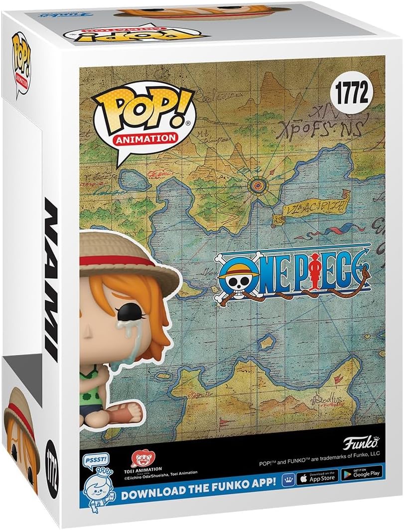 One Piece Nami Funko Pop #1772 displayed on anime collection shelf