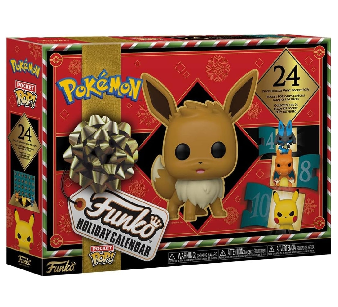 Pokémon 2023 Funko Pocket Pop Advent Calendar front view with 24 mini figures