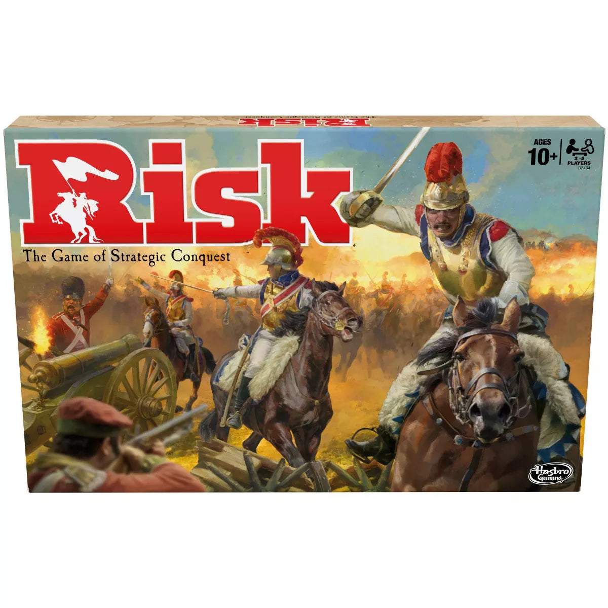 Risk board game front view with gameboard and army figures