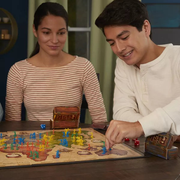 Risk gameboard showcasing detailed continent map for battles
