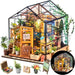 Rolife Cathy's Flower House DIY Miniature Greenhouse Kit with plants