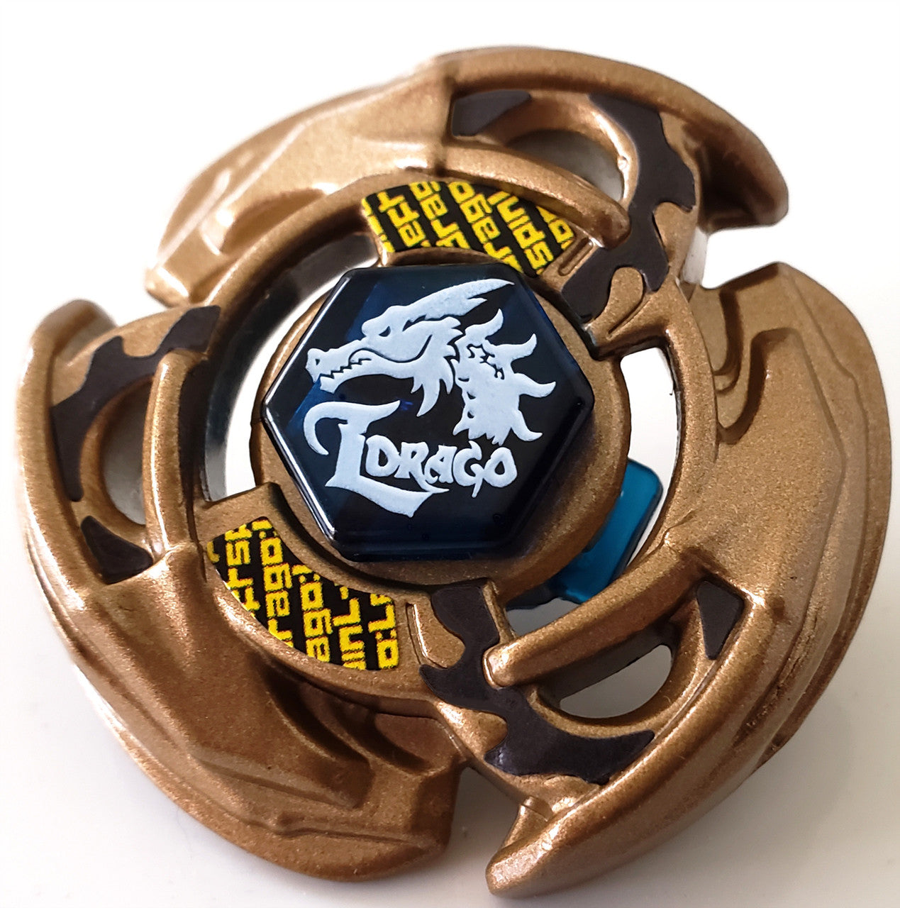 Takara Tomy L-Drago 105F Beyblade BB-23 displayed on collection shelf
