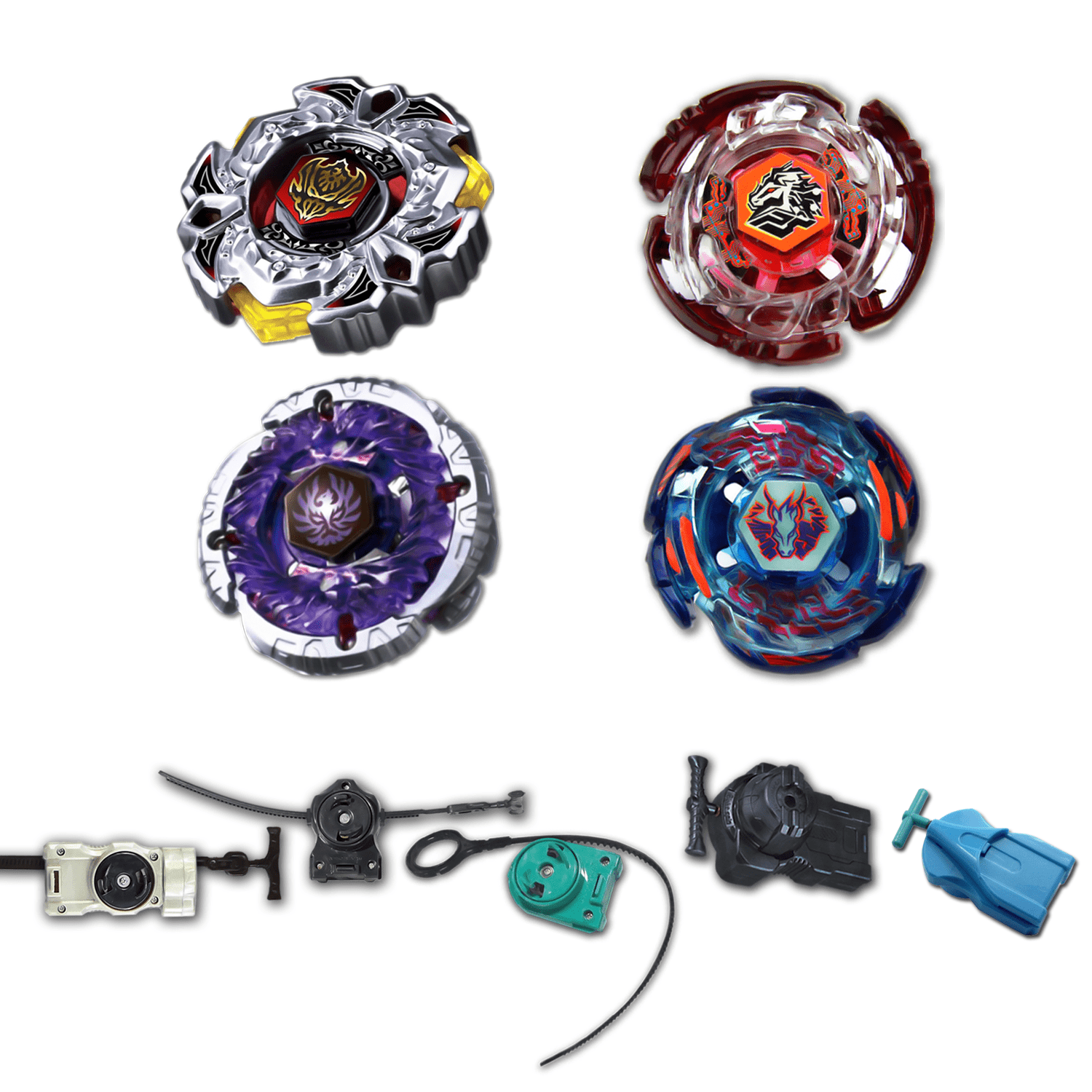 Shop 4 Pack Astro Pegasus Beyblades With Free Launchers
