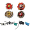 Beyblade Set: Beat lynx, Dark Wolf, Meteo L-Drago, Hell Crown