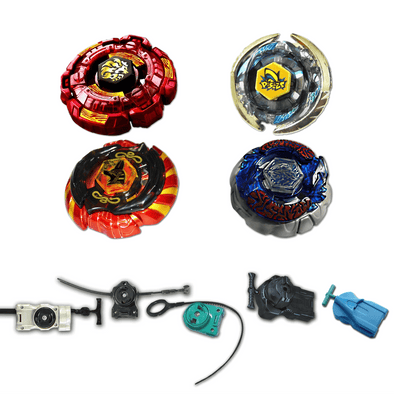 Beyblade 4 Pack Fang Leone Red BB-106, Pisces BB-83, Mercury Anubis Red 85XF, Bakushin Susanow White 105F + 1 Free Launcher-Beyblades-bundle pack,Metal Fury,Preset,Rebuy