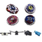 Beyblade 4 Pack  Meteo L-Drago LW105LF BB-88, Bakushin Susanow White 105F, Evil Befall UW145 BB-100, Duo Uranus Ice-Titan 230WD BB-121A +1 Free Launcher-The Beybladers-Preset,Rebuy