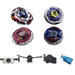 Beyblade 4 Pack  Meteo L-Drago LW105LF BB-88, Bakushin Susanow White 105F, Evil Befall UW145 BB-100, Duo Uranus Ice-Titan 230WD BB-121A +1 Free Launcher-The Beybladers-Preset,Rebuy