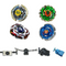 Beyblade 4 Pack Meteo L-Drago LW105LF BB-88, Storm Pegasus 105RF BB-28, Thermal Pisces T125ES BB-57, Poison Serpent SW145SD BB-69 +1 Free Launcher-The Beybladers-Preset,Rebuy