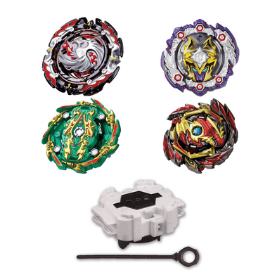 4 Pack Beyblade Burst Set with Free Launcher