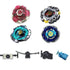 Beyblade 4 Pack Variares D:D BB-114, Gravity Perseus Red BD145XF BB-106, Storm Aquario 100HF/S BB-37, Blitz Unicorno Striker 100RSF BB-117 +1 Free Launcher-The Beybladers-Preset,Rebuy