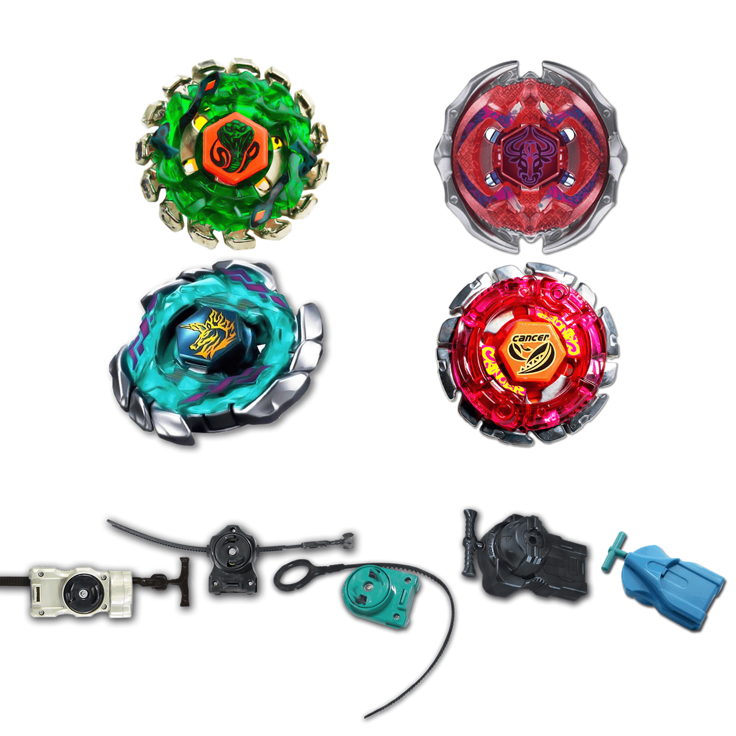Rapid Strike Pack 4 Beyblade Set with Blitz Unicorno and Bonus Launcher