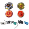 Static Pack 4 Beyblade Set with Dark Bull and Free Launcher