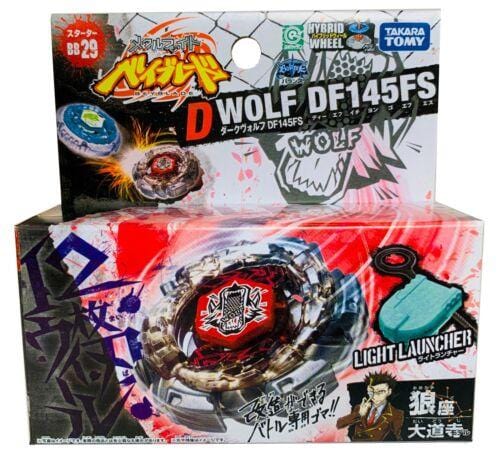 TAKARA TOMY Dark Wolf DF145FS Metal Fusion Beyblade Starter w/ Launcher BB-29-Spinning Tops-Tomy
