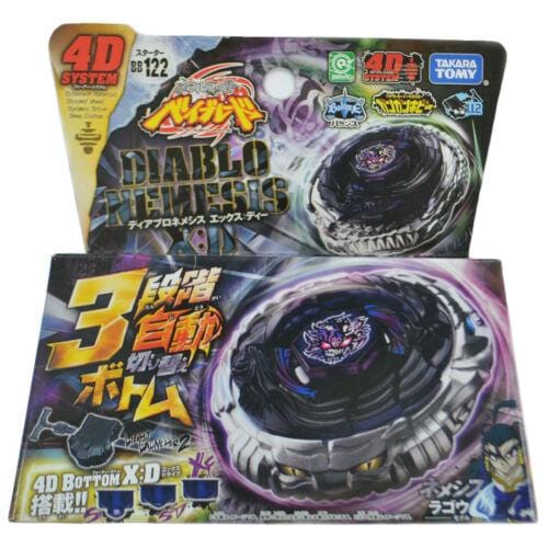 TAKARA TOMY Diablo Nemesis X:D Metal Fury Beyblade Starter w/ Launcher BB-122-Spinning Tops-Tomy