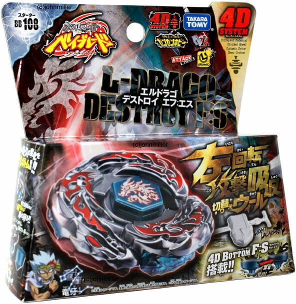 TAKARA TOMY L-Drago Destructor Destroy F:S Metal Fury Beyblade BB-108-The Beybladers-Tomy
